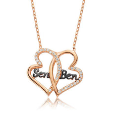 Silver Heart You Me Women's Necklace