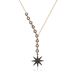 Silver Row Stone Star Women's Necklace