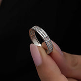 Silver Row Baguette Stone Women's Ring