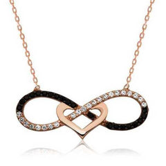 Silver Heart Infinity Women's Necklace
