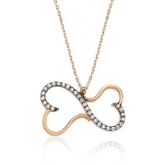 Silver Heart Infinity Women's Necklace