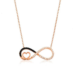 Silver Heart Infinity Women's Necklace