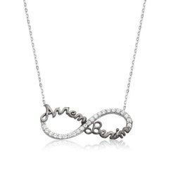 Silver Infinity Mom My Lady Necklace