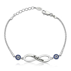 Silver Infinity Love Women's Bracelet