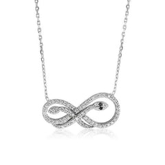 Silver Infinity Snake Women's Necklace