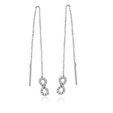 Silver Chain Infinity Earrings
