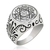 Silver Solomon Seal Men's Ring