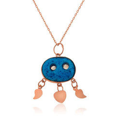 Silver Syriac Eye Necklace