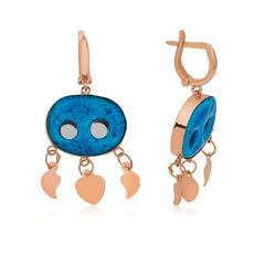 Silver Syriac Eye Earrings