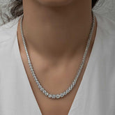 Collier pour femme Waterway en argent et pierre blanche étirée