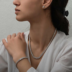 Silver Filtered White Stone Waterway Women's Set