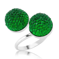 Silver Crystal Stone Women's Ring