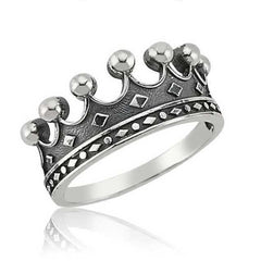 Silver King Crown Ring