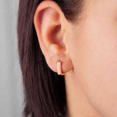 Silver Stoneless J Women's Earrings