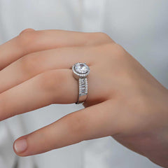 Silver Single Stone Women's Ring