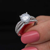 Silver Single Stone Women's Ring