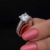 Silver Single Stone Women's Ring