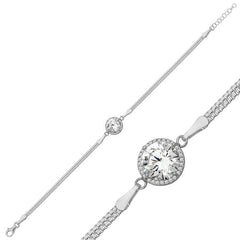 Silver Solitaire Women's Bracelet
