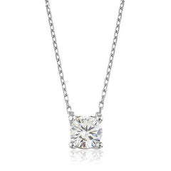 Silver Single Stone Women's Necklace