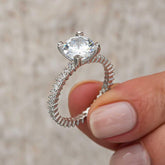 Silver Solitaire Full Circle Women's Ring