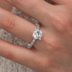 Silver Solitaire Full Circle Women's Ring