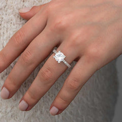 Silver Solitaire Full Circle Women's Ring