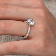 Silver Solitaire Full Circle Women's Ring