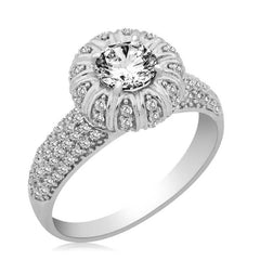 Silver Solitaire Women's Ring