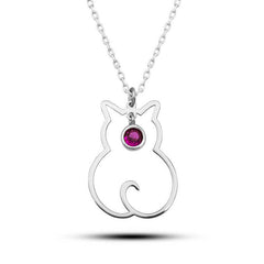 Silver July Birthstone Catwoman Necklace