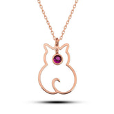 Silver July Birthstone Catwoman Necklace