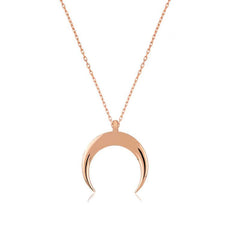 Silver Crescent Necklace