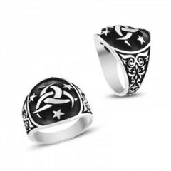 Silver Special Organization Emblem Men's Ring