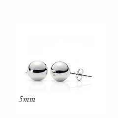 Boucle d'oreille boule en argent - 5 mm