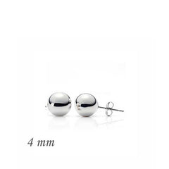 Boucle d'oreille boule en argent - 4 mm