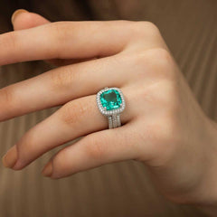 Silver Turquoise Baguette Women's Ring