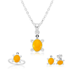 Silver Orange Turtle Kids Set