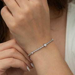 Silver Three Stone Waterway Women's Bracelet