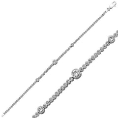 Silver Three Stone Waterway Women's Bracelet