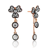 Silver Dangle Clover Earrings