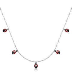 Silver Ladybug Lucky Women's Necklace