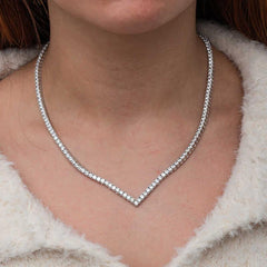 Silver V Model Waterway Women's Necklace