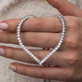 Silver V Model Waterway Women's Necklace