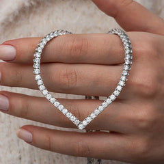 Silver V Model Waterway Women's Necklace