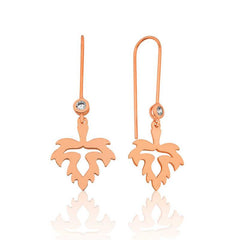 Silver Leaf Dangle Earrings