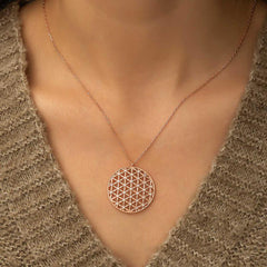 Silver Flower of Life Necklace