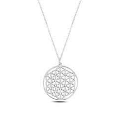 Silver Flower of Life Necklace