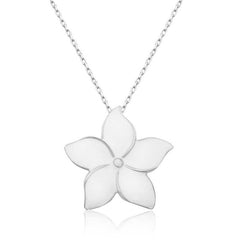 Silver Jasmine Flower Women's Necklace
