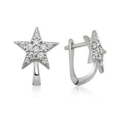 Silver Star Earrings