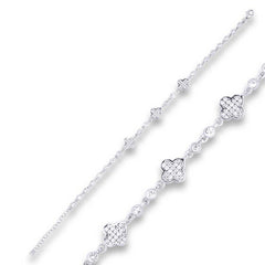 Silver Clover Women's Bracelet