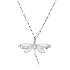 Collier femme libellule en argent